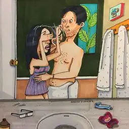 一组看了让人脸红心跳的情侣漫画,网友这也太甜了吧