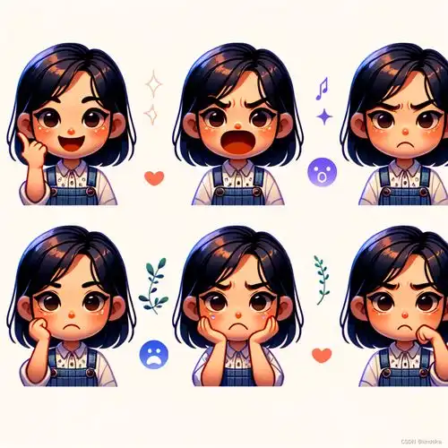 可爱的少女,动漫,二次元,国风,樱花树,头像,表情包,艺术设计csdn博客