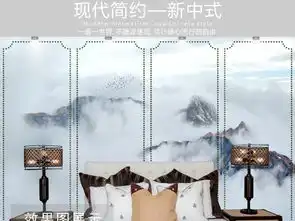 意境山水新中式禅意电视背景墙