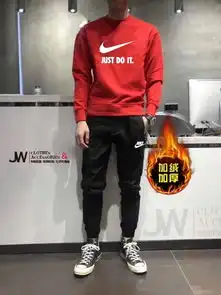 2018年新款耐可加绒款圆领套装男女情侣休闲套装高质量不起球经典百搭加绒长袖裤子