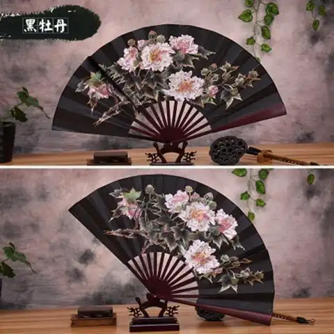 扇子中国风810寸古风折扇绢扇古典复古代扇子男女折叠扇礼品扇夏