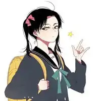 学生动漫头像女生校服穿校服背书包的动漫女学生头像