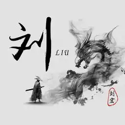 潇洒黑色水墨龙微信头像藏头诗头像,古典风大气,喜欢请带走