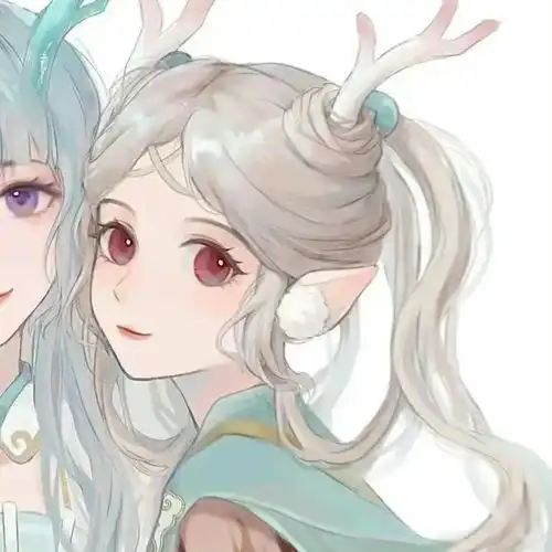 王者手绘情侣头像