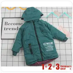 冬款男中童8m3028绿kkdd时尚厚棉衣13童装连锁