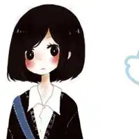 谁那有简单可爱的卡通头像最好是黑白的,也可如下图,但是是女生