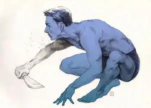 男性人物插画作品王氏教育