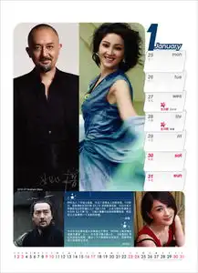 华谊女星齐聚新年日历写真性感集结共贺新年30