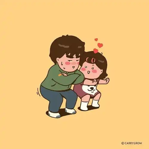 carrygrow浓情插画爱情样子