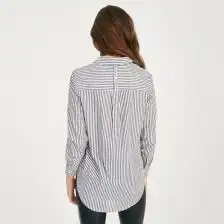男友风条纹衬衫女