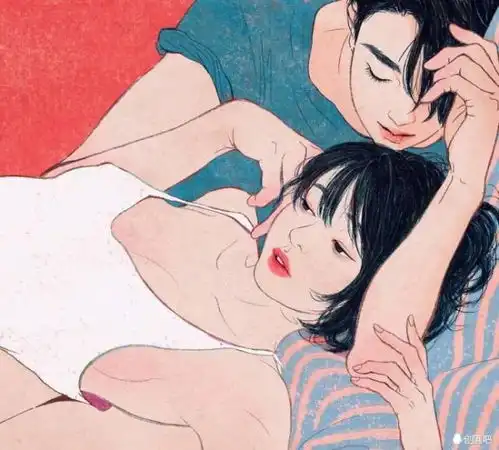 情侣甜蜜日常韩国插画师vaivavareikaite