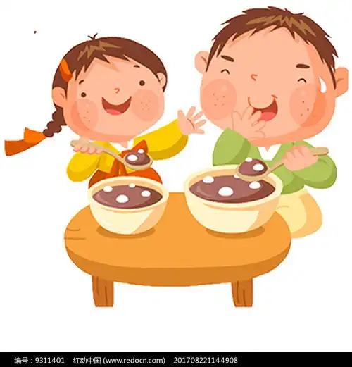 正在吃元宵的两个小孩其他素材免费下载红动网