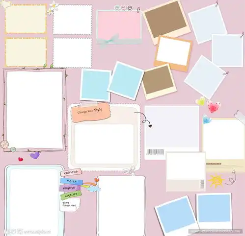 婚纱影楼儿童相册画框模板设计图