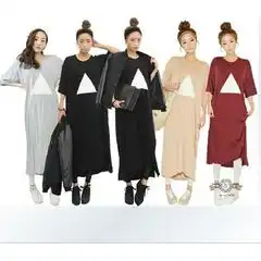 韩国stylenanda宽松bf男友分长款连衣裙三角堆糖,美图壁纸兴趣社区