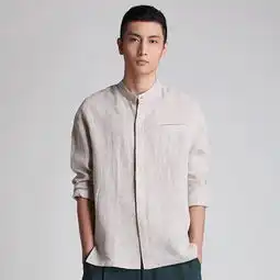 增简原创男装中国风长袖亚麻衬衫新中式立堆糖,美好生活研究所