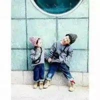 呆萌小孩情侣头像两张配对高清