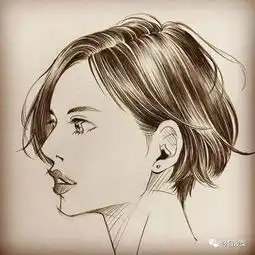 男女发型手绘