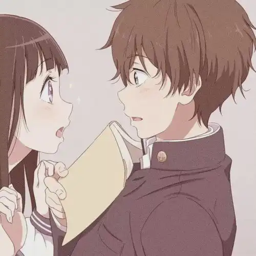 动漫情侣头像和你在一起的每分每秒