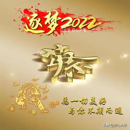 2022虎年姓氏微信头像,愿一切美好,与你不期而遇