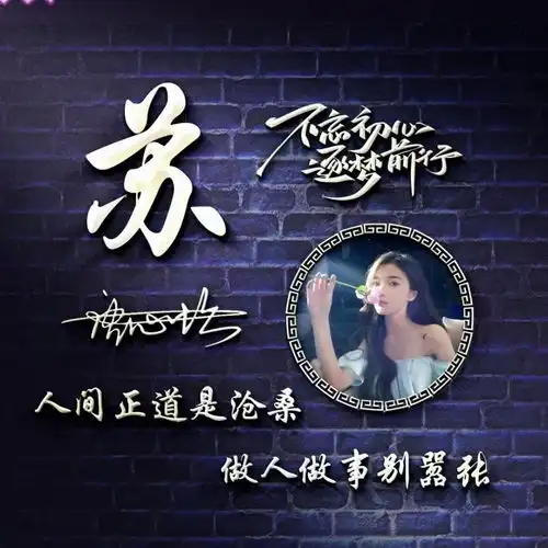 不忘初心逐梦前行签名头像