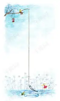 蓝色卡通小男孩小女孩小鱼儿海报背景图片免费下载广告背景psd千库网图片编号4539428