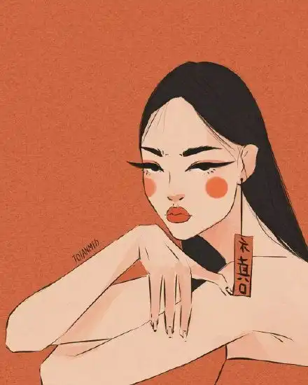 收好一组超酷超飒的女生头像,时尚个性女孩插画惊艳来袭