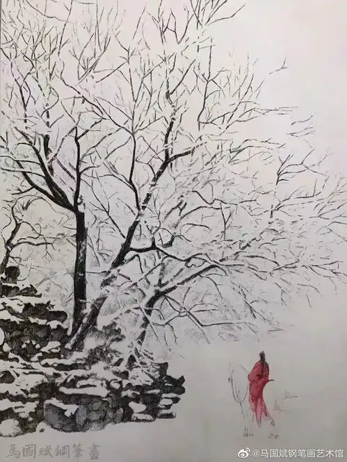 多名画手自荐我愿为教材画插图水墨画国风卡通太美了