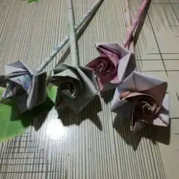 七夕情人节手工制作纸艺折纸玫瑰礼物教程图解大全