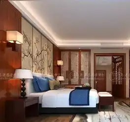 新中式卧室背景墙效果图打造风雅意境