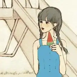 非常温暖的情侣插画头像