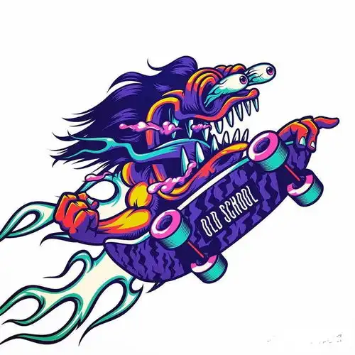 他画的嘻哈风的小怪兽好潮,帮你吃掉烦恼嗷嗷嗷王氏教育集团