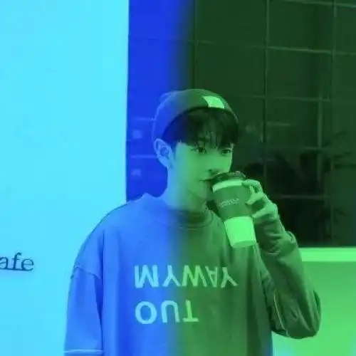 个性蓝绿男生头像二合一不一样的视觉感受