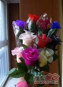 情人节手工丝网玫瑰花方便邻居