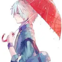 拿红伞的动漫情侣头像微信头像图片大全