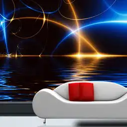 蓝色科技光速质感沙发背景墙图片素材效果图下载背景墙图大全其他编号12372675