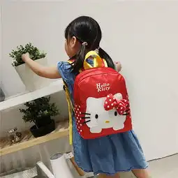 儿童书包韩版卡通蝴蝶结波点印花幼儿园小背包男童女童双肩包yp