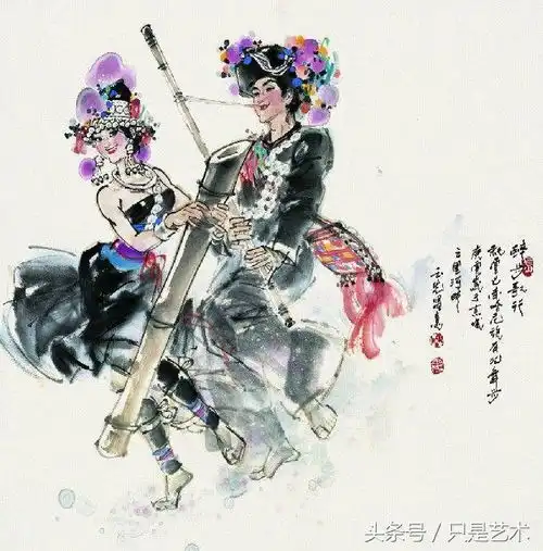 他用画笔画着中国的传统,国家的精髓
