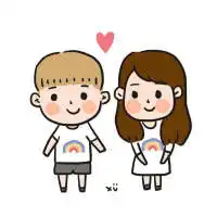 萌q版卡通情侣头像,相亲相爱的一对对