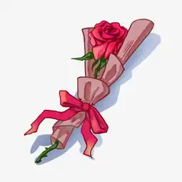手绘情人节玫瑰花插画图片素材其他格式下载动漫人物大全