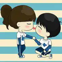 超萌卡通情侣头像一对两张可爱卡通情侣头像一男一女