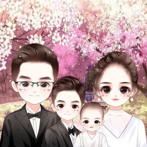 一张张真人q版的真人漫画微信头像,第一次陪女生朋友过生日