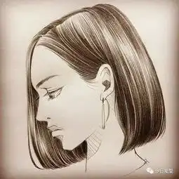 男女发型手绘