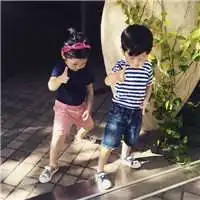 萌娃情侣头像牛仔裤微信头像图片大全