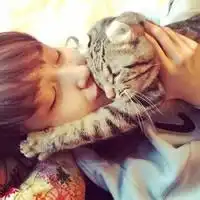 男人亲吻猫的头像图片微信头像图片大全