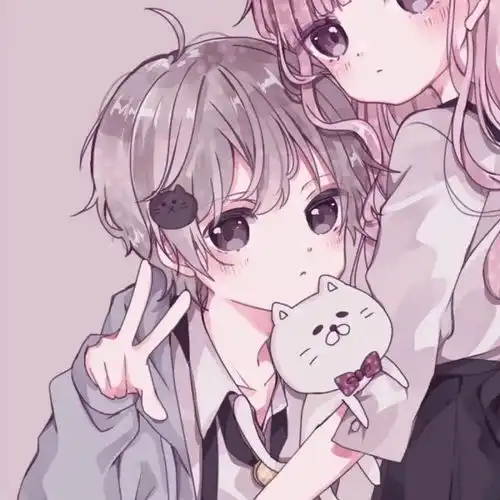 清新动漫情侣头像