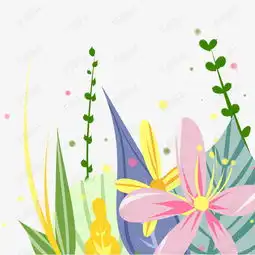 手绘植物叶子花朵装饰素材图片免费下载高清psd千库网图片编号10722059