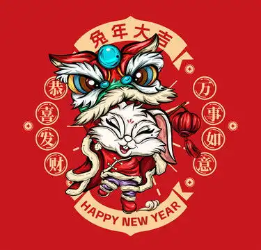 龙年手绘国潮插画