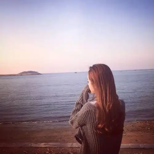 收头像,病女,欧美,海边,背影