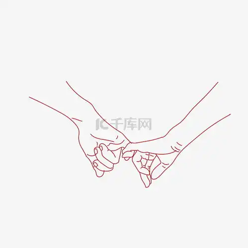 情人节情侣牵手线条素材图片免费下载千库网