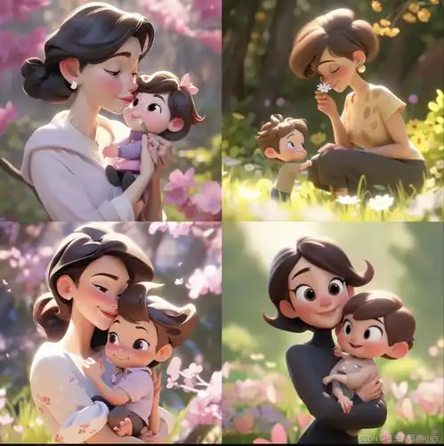 母亲节快乐ai绘图节日图片走一波